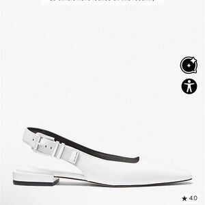 Michael Kors White Slingback Flats